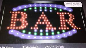 lot 2 image: Bar Sign.  New In Box.