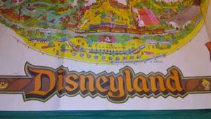 lot 4 image: Disneyland Map 1955 Reprinted 1989