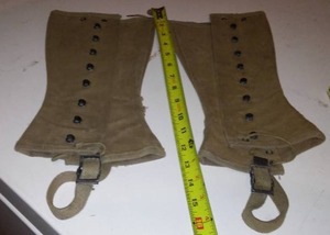 lot 43 image: 1938 Military Leggings, Spats. Excellent