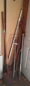 lot 128 image: Misc. Items - spade jumper cables & more