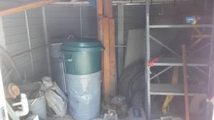lot 133 image: Metal Shed Contents. Look close