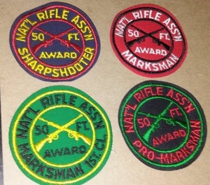 lot 141 image: NRA shooting patches, embroidered