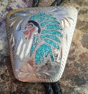 lot 148 image: Bolo Tie - Turquoise. Great look