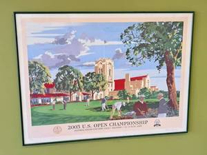 lot 512 image: Print - Olympia Fields 2003 U.S. Open by Kenneth Reed #218500 Signed&Numbered , FramedSingle Matte