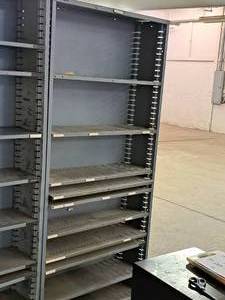 lot 448 image: Metal Bookshelf 9-shelf