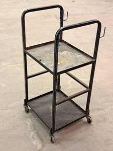 lot 455 image: Metal Utility Cart 2-tier