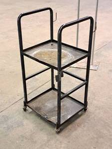 lot 456 image: Metal Utility Cart 2-tier