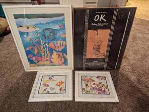lot 117 image: Four Pieces Of Framed Art