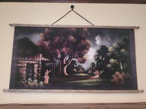 lot 15 image: Hand Painted Velvet Art
