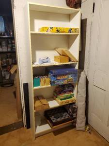 lot 140 image: Bookshelf With Games, Books, And More