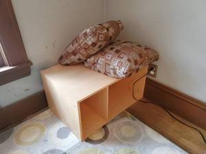 lot 217 image: Cabinet And Pair Of Throw Pillows