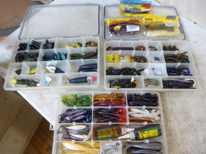 3 Tackle Boxes with Tackle