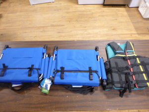 2 Camp Chairs and Life Vest