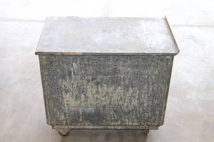 lot 38 image: Rolling Metal Flour Bin
