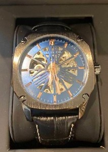 New Talis Co. Blue Skeleton Dial Watch $761 Retail