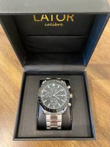 New Lator Calibre L4822 Black Dial Watch $852 Retail