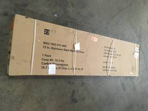 Husky 72 in. Stainless Steel Work Surface for Regular Duty Welded Steel Garage Storage System Customer Returns See Pictures