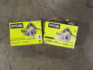 2 Lots of RYOBI 4 in. Tile Saw  Customer Returns See Pictures