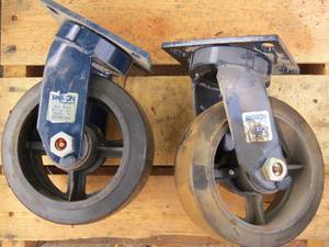 lot 13 image: 2 Piece Lot of Barron 8x3 Caster Wheels