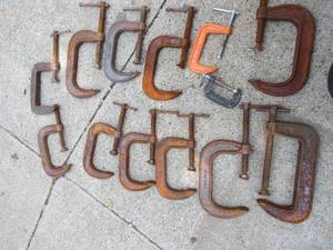 lot 48 image: 13 Piece Lot of Assorted C - Clamps