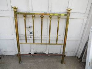 lot 63 image: Antique BrassSteel Twin Bed