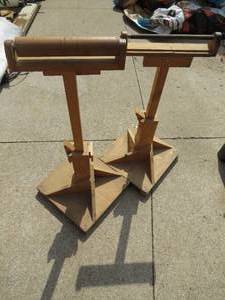lot 64 image: 2 Piece Handmade Roller Stands