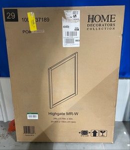 lot 17 image: Highgate 24 in. W x 32 in. H Framed Rectangular Bathroom Vanity Mirror in White