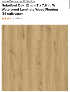 lot 37 image: 6 Cases - Home Decorators - Nobelford Oak Laminate Flooring (96 Sq Ft)