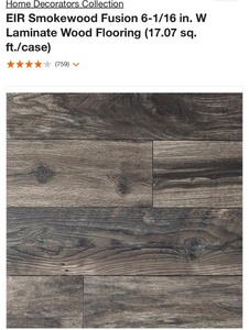 lot 39 image: 12 Cases - Home Decorators - Smoke Wood Fusion (204 Sq Ft)