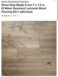 lot 43 image: 7 Cases - Home Decorators - Ghost Ship Maple  Laminate Flooring (165 Sq Ft)