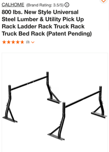 lot 51 image: New Low Profile New Style Universal Pick Up Rack Ladder Rack Truck Rack Truck Bed Rack