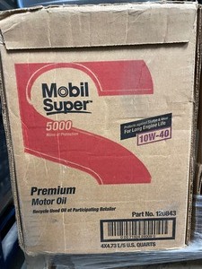 lot 103 image: 1 case of Mobile Super 10W-40 Premium Motor Oil