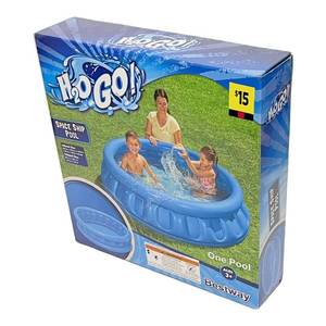 lot 5 image: H2O GO Space Ship Inflatable Blow Up Kids Swimming Pool Blue 59.8 x 16.9