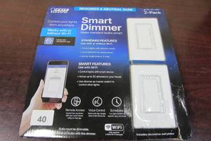 lot 40 image: Feit Electric Wi-Fi Smart Dimmer - Set Of 2 Smart Dimmers