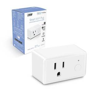 lot 41 image: Feit Electric Smart Plug, WiFi Plug Works with Alexa and Google Home, Indoor Plug, No Hub Required, 2.4Ghz Network, Remote Control from Anywhere, 15 AMP, Smart Outlet Plug, White - Set Of Three (3)