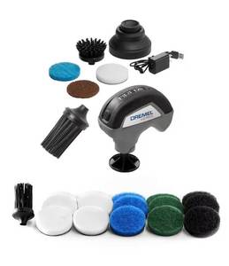 lot 37 image: Dremel Versa 4V Cordless Li-Ion Power Scrubber Cleaning Tool Kit with Power Scrubber And Accessory Kit