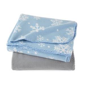 lot 85 image: Martex 2-Pack Light Gray and Snowflake Throw Set