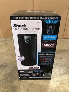 lot 8 image: Shark Air Purifier MAX with True NanoSeal HEPA, Cleansense IQ, Odor Lock (1200 Sq. Ft.) Charcoal Grey, HP202   Customer Returns See Pictures