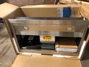 lot 41 image: KOBE 30 in. 630 CFM Insert Range Hood with LED Lights and Baffle Filters in Stainless Steel by KOBE Range Hoods Customer Returns See Pictures