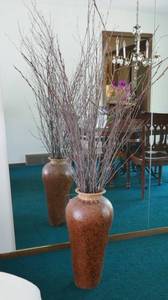 Large vase with nature dcor