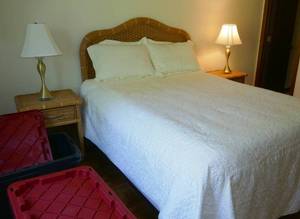Rattan Wicker Bedroom set - Queen Headboard and 2 side tables and mirror (lamps not included)