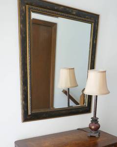 Mirror and small lamp