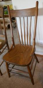 Nice solid wood chair with spindle back
