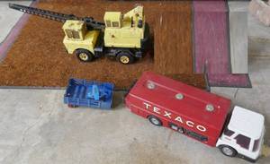 Tonka truck and Texaco truck
