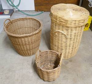 3 wicker baskets