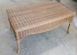 Rattan wicker table