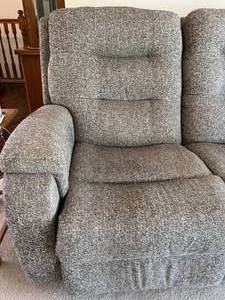 lot 1 image: Reclining Loveseat with Charger Built In