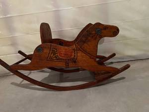lot 19 image: Vintage Childs Rocking Horse