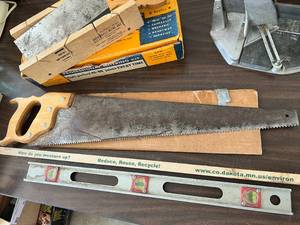 lot 65 image: Miter Saw, Level, Light, C clamps, Tile Cutter & Measuring Stick