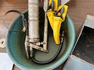 lot 67 image: Tool Box, Oil Pan & Accessories